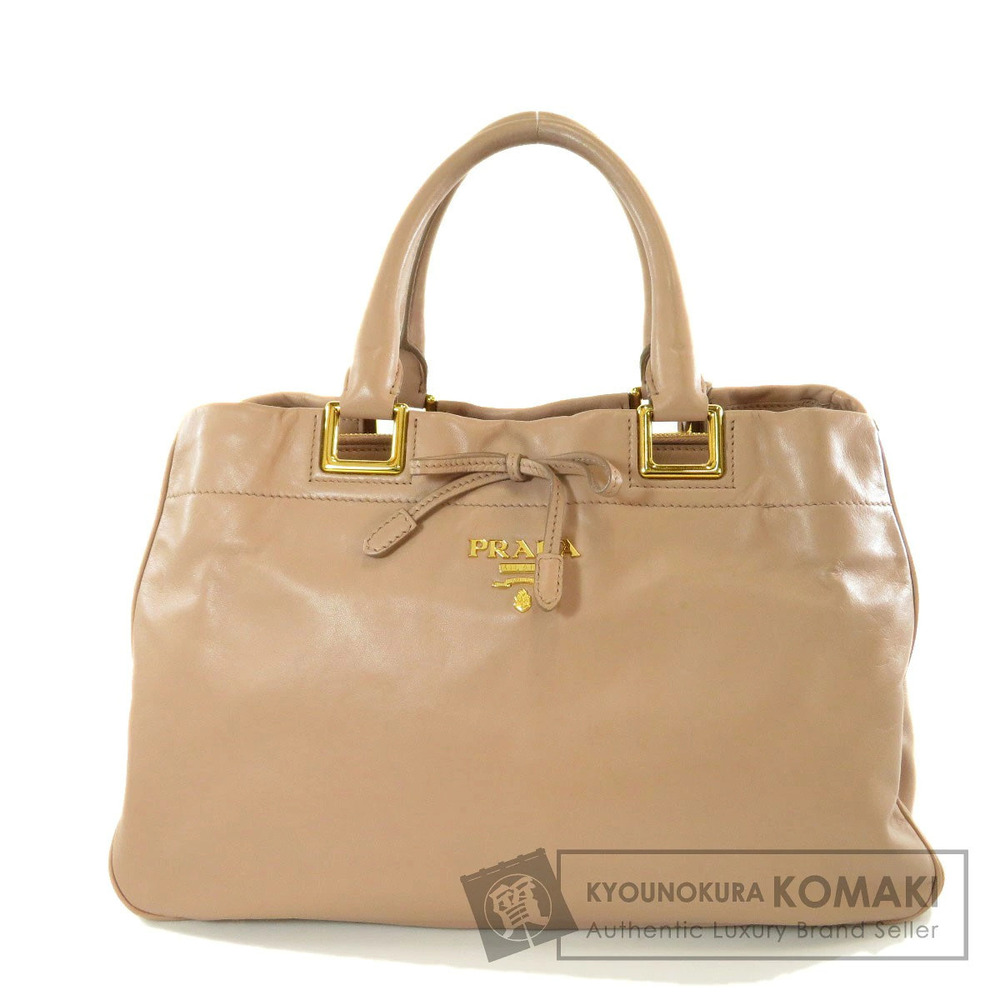 Prada bow satchel bag vitello leather Pink